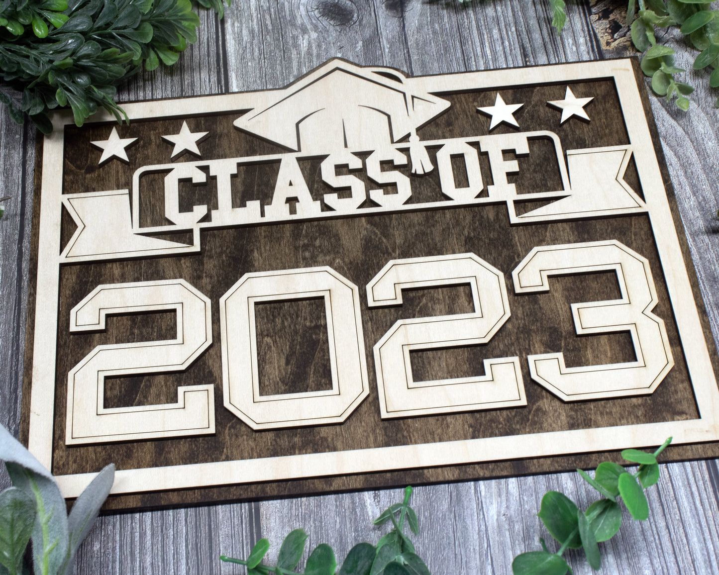 Graduation Date Signage - Vertical and Horizontal Variations - Dates 2023-2027 included - SVG, PDF, AI files - Glowforge & Lightburn Tested