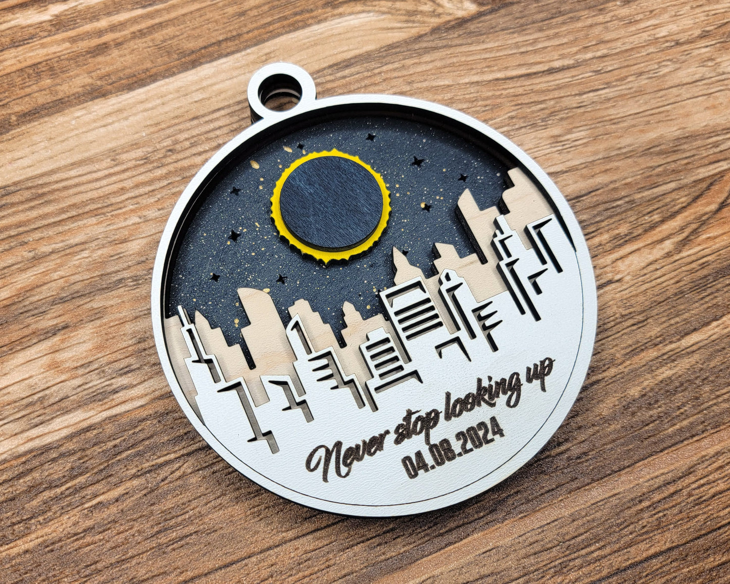 Solar Eclipse Ornaments - 4 Unique Ornament Designs - Tested on Glowforge & Lightburn