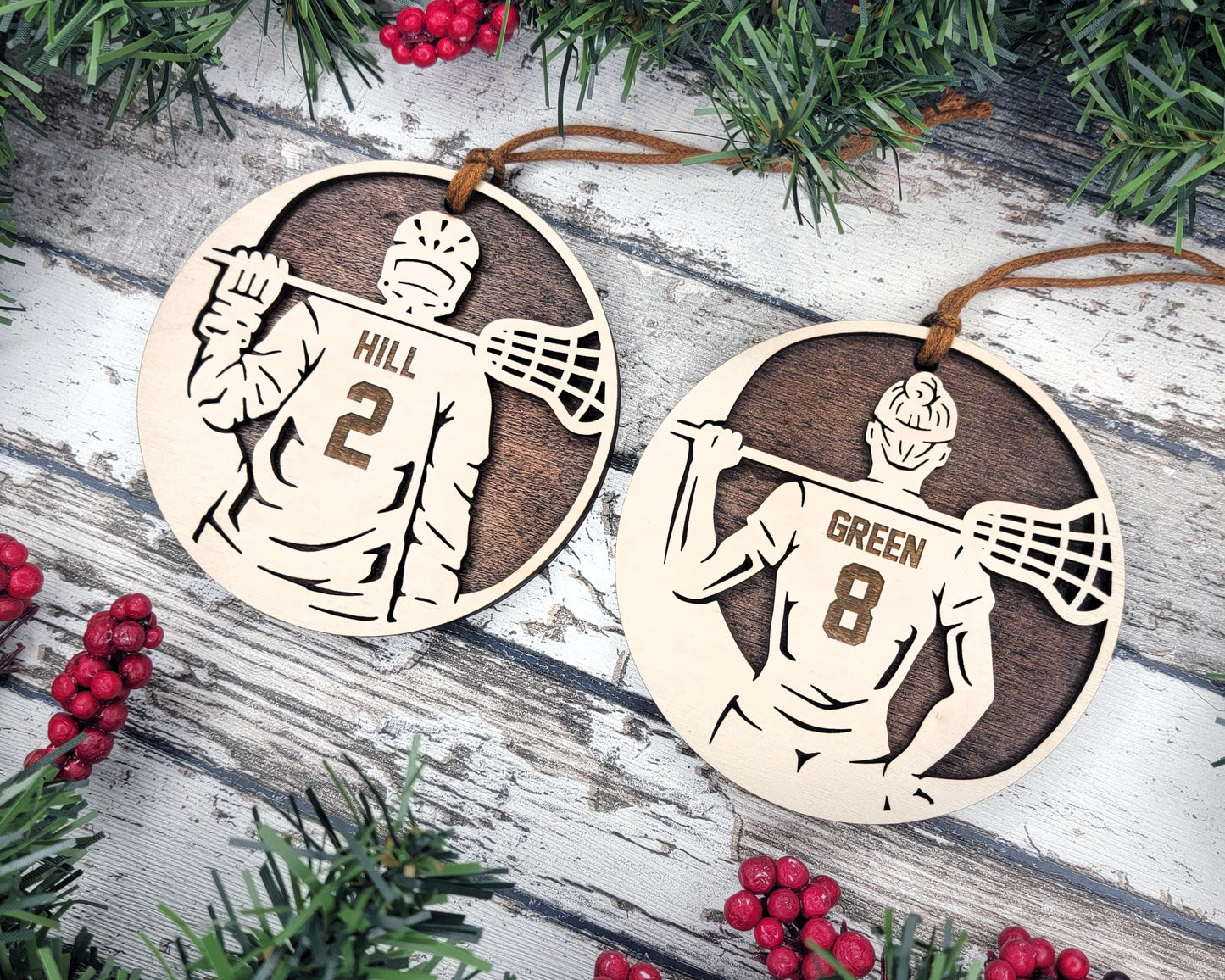 Stadium Series Spotlight Ornaments - Lacrosse Male and Female Options - SVG, PDF, AI File Download - Works with all Laser Types