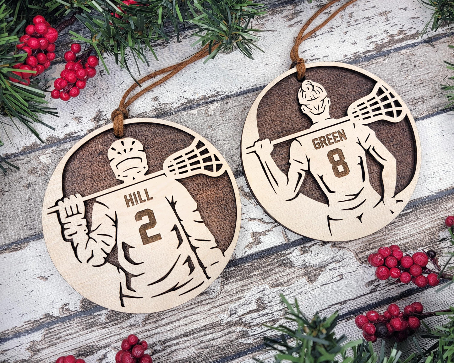 Stadium Series Spotlight Ornaments - Lacrosse Male and Female Options - SVG, PDF, AI File Download - Works with all Laser Types
