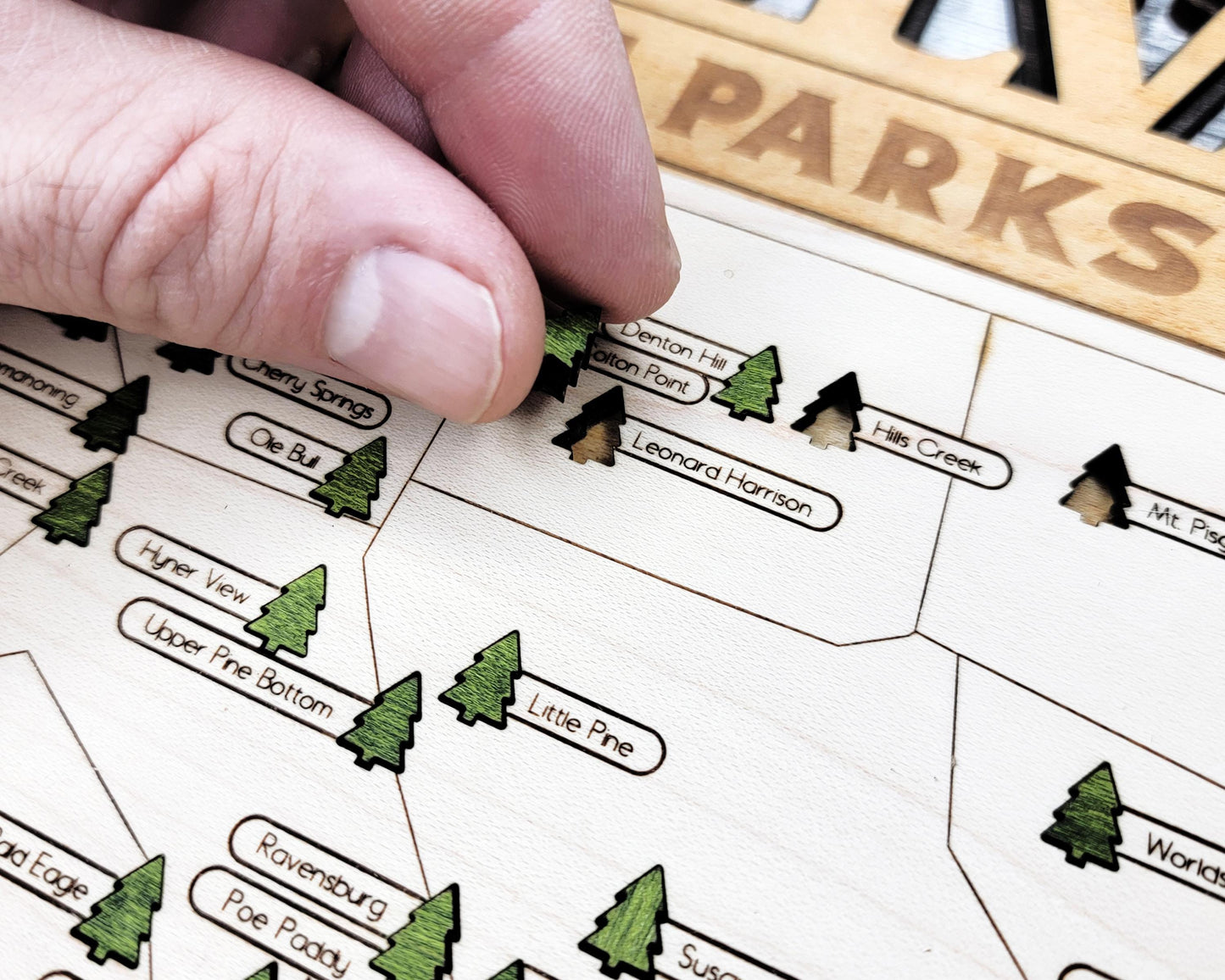The Pennsylvania Park Map - Custom and Non Customizable Options - SVG, PDF File Download - Tested in Lightburn and Glowforge