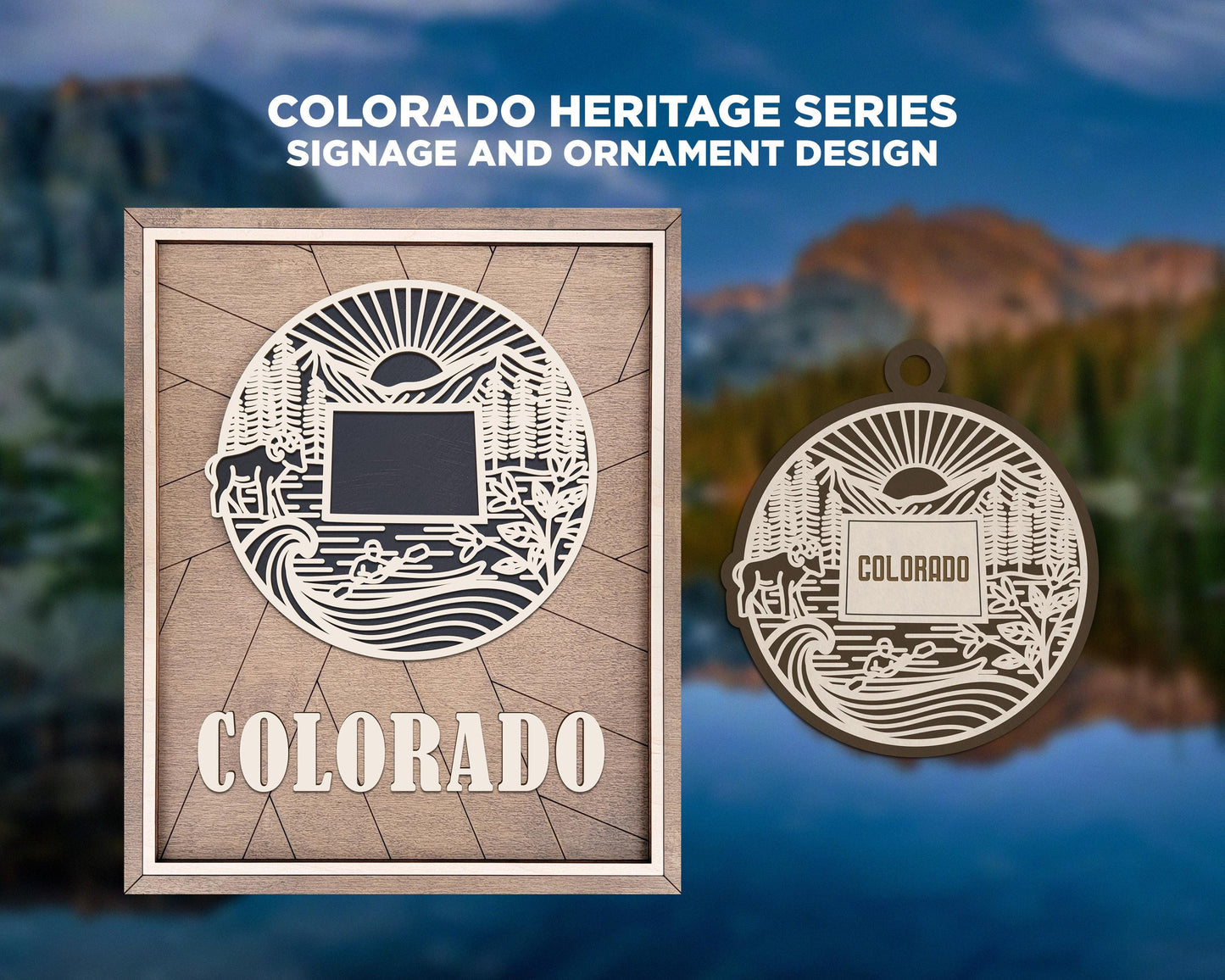 Colorado State Heritage Series - FramePop Collection - Ornaments and Signage - SVG, PDF, ai File Download - Works with all Lasers