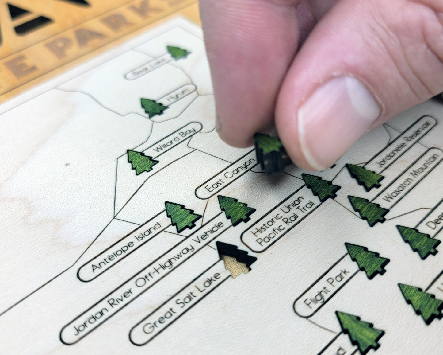 The Utah State Park Map - Custom and Non Customizable Options - SVG, PDF File Download - Tested in Lightburn and Glowforge