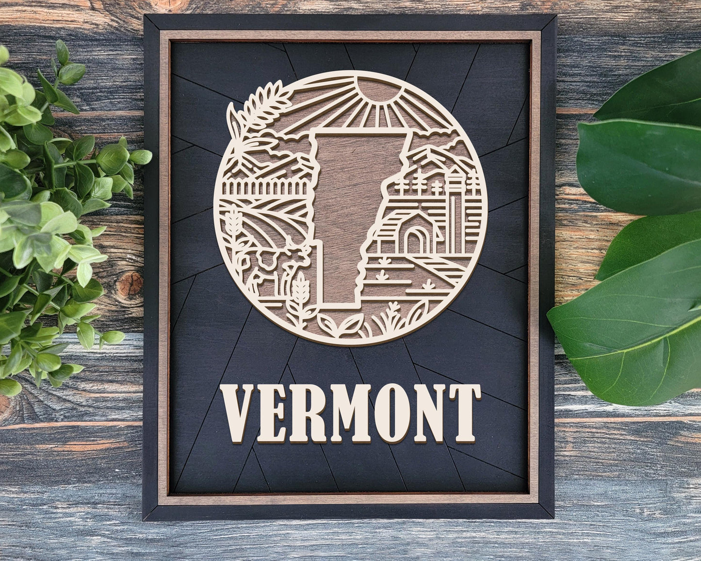 Vermont State Heritage Series - FramePop Collection - Ornaments and Signage - SVG, PDF, ai File Download - Works with all Lasers