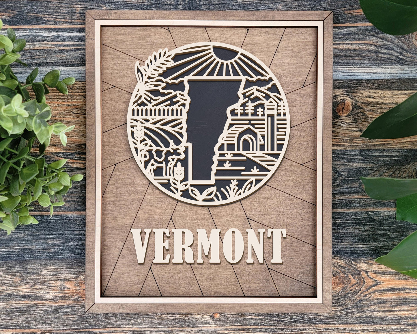 Vermont State Heritage Series - FramePop Collection - Ornaments and Signage - SVG, PDF, ai File Download - Works with all Lasers