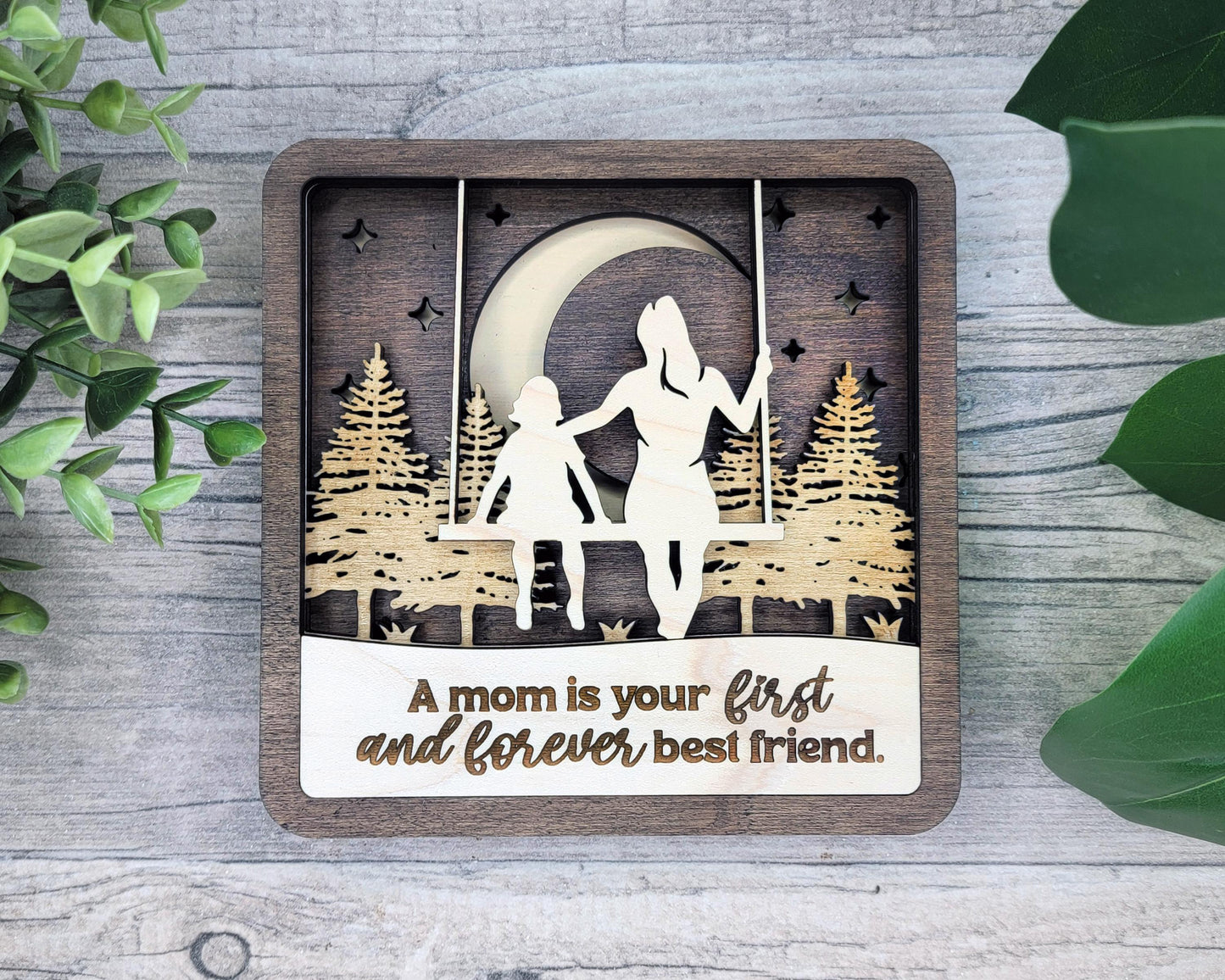 Mother Day Moments Collection - 7 Designs and 3 Shapes 7 Text Options - SVG, PDF, AI File Download - Works with all Laser Types