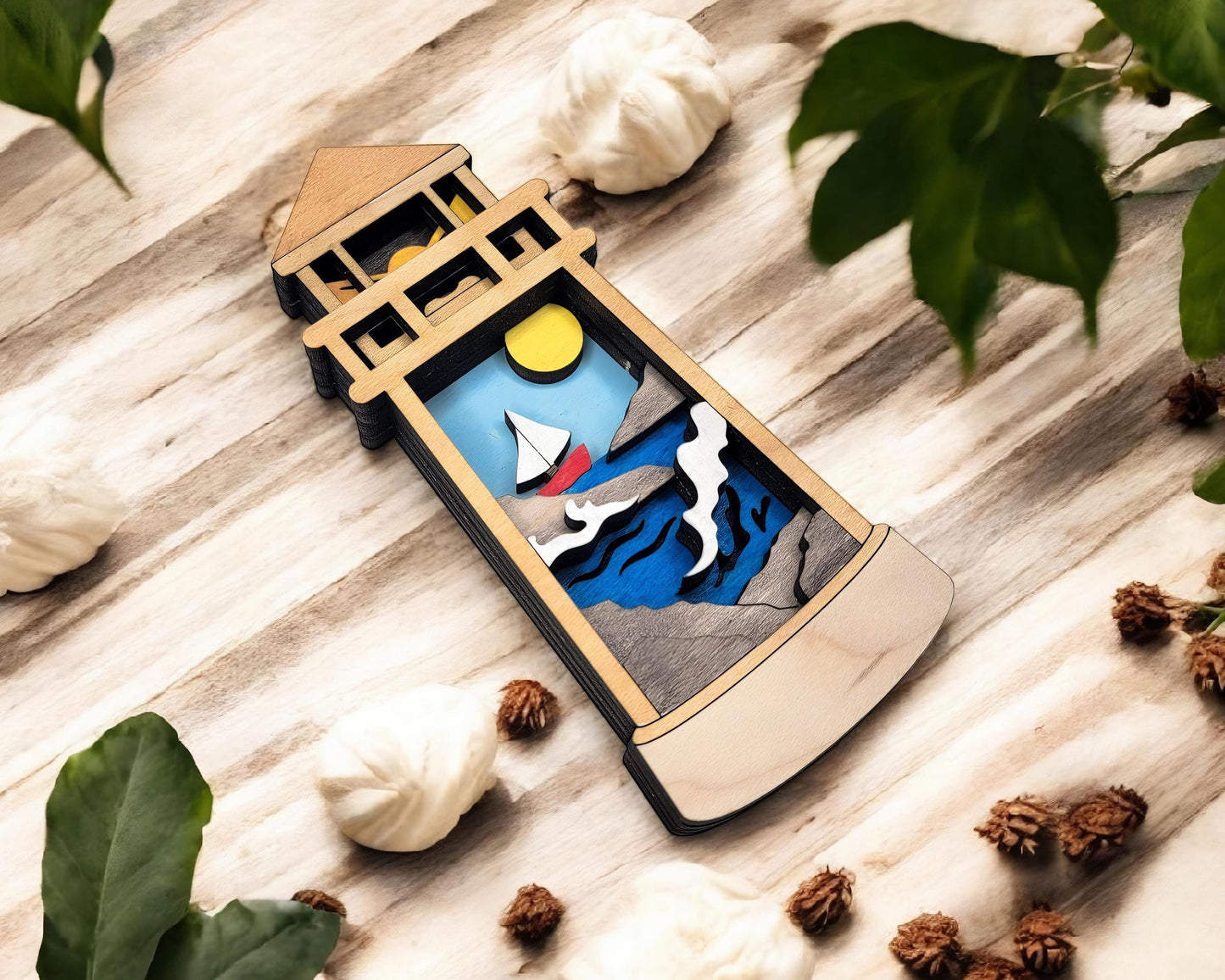 Light House - Ornament and Magnet - SVG, PDF, AI File Download - Works with all Laser Types