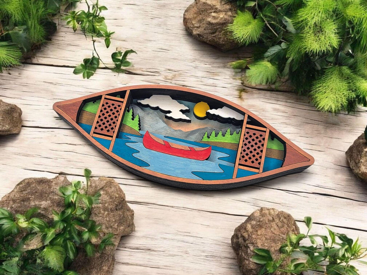 Layered Great Outdoors Bundle - Ornaments and Magnets - SVG, PDF, AI File Download - Works with all Laser Types
