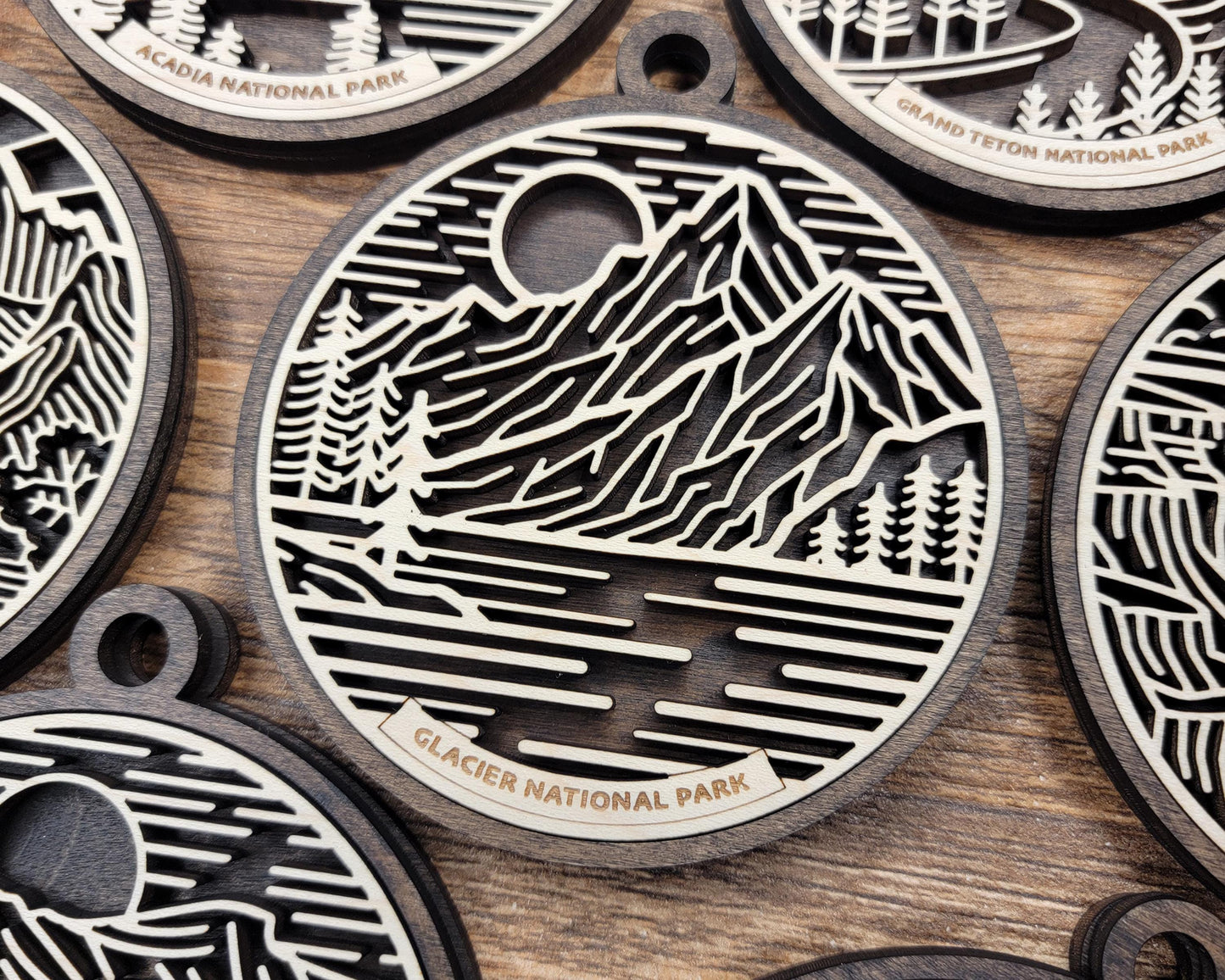 US National Park Line Art Ornaments - 63 Parks includes - SVG, PDF, ai File Download - Works with all Lasers