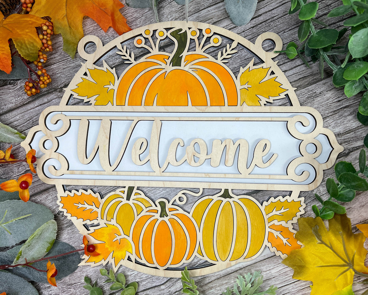 Seasonal Welcome Signage - Spring, Summer, Fall and Winter - 2 Variations, 5 sayings included for each - Tested on Glowforge & Lightburn