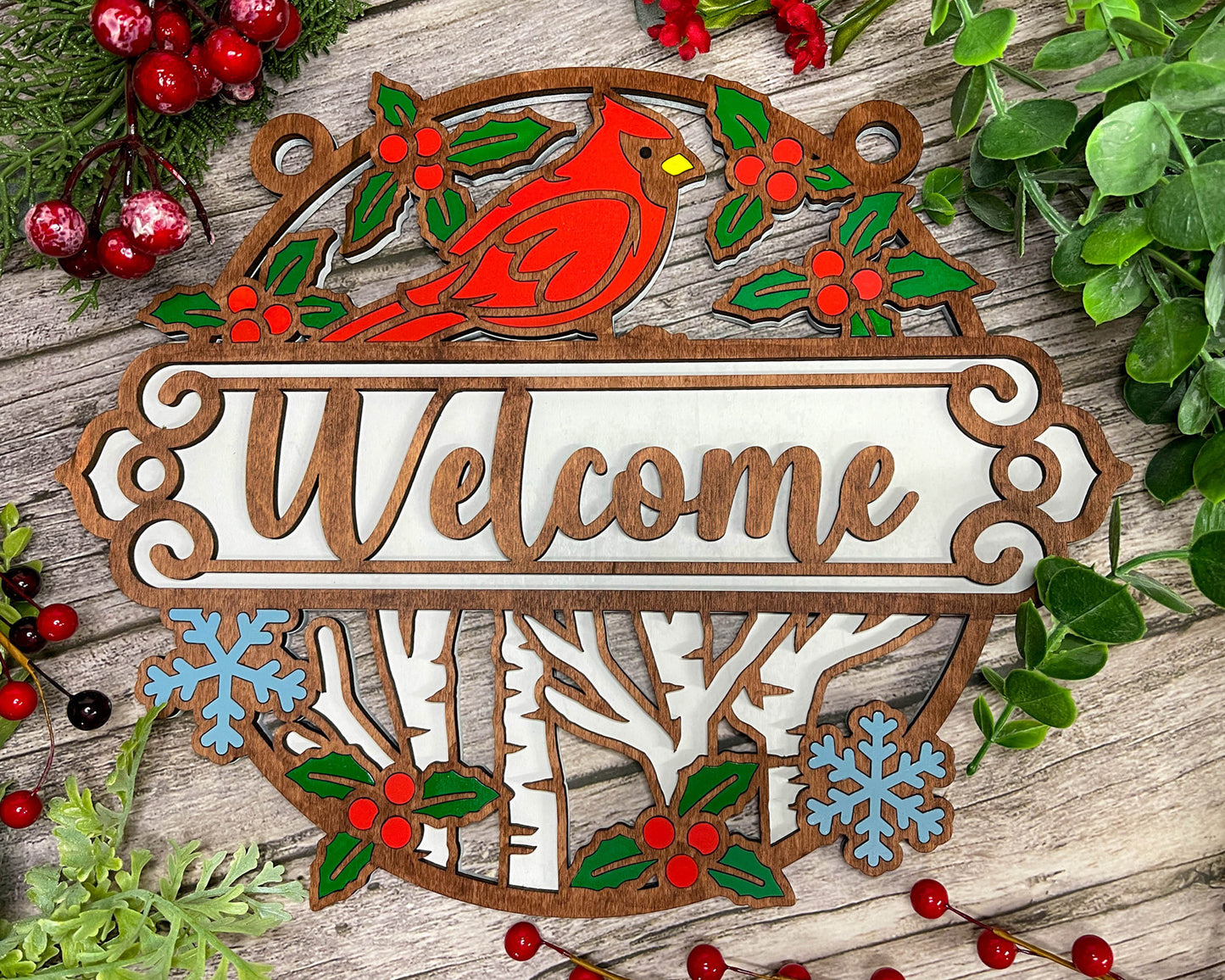 Seasonal Welcome Signage - Spring, Summer, Fall and Winter - 2 Variations, 5 sayings included for each - Tested on Glowforge & Lightburn