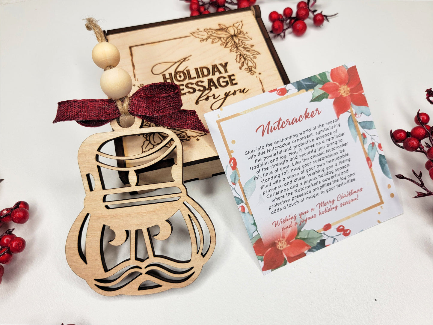 Nutcracker Holiday Symbol - 1 Symbol Ornament - 2 Prints - 2 Box Designs - SVG, PDF, AI File Download - Glowforge and Lightburn