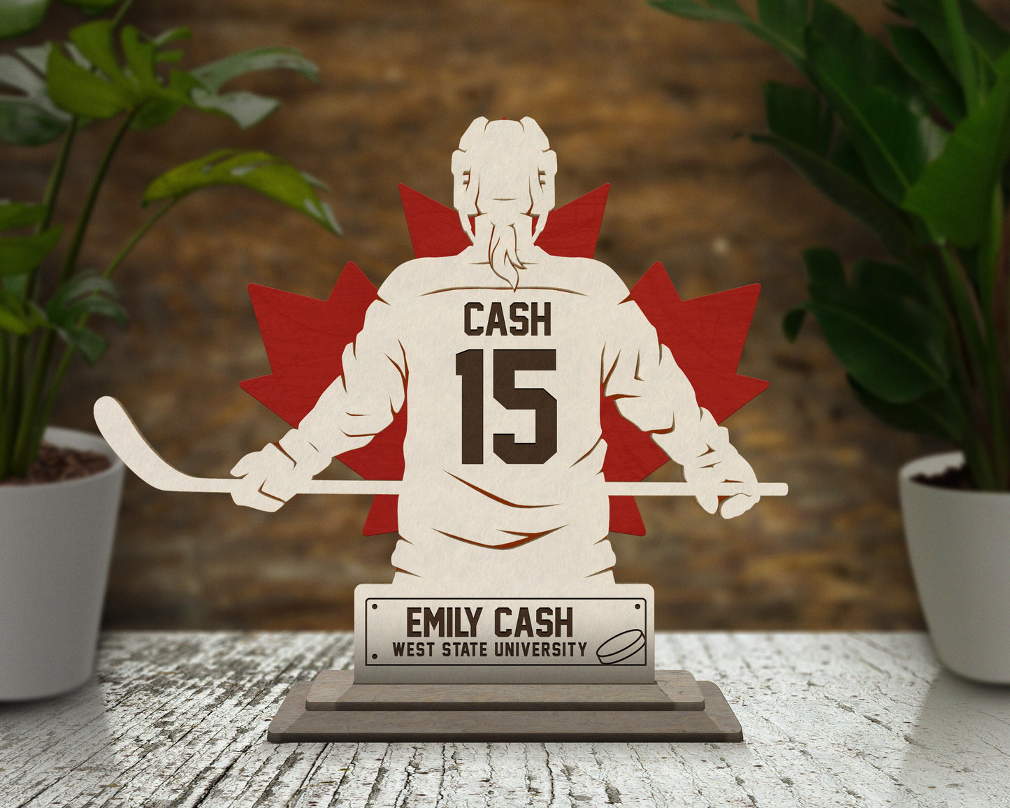 Stadium Series Stand Ups - Hockey - 3 poses in 2 cut formats and 1 engrave option with Male and Female - Tested on Glowforge & Lightburn