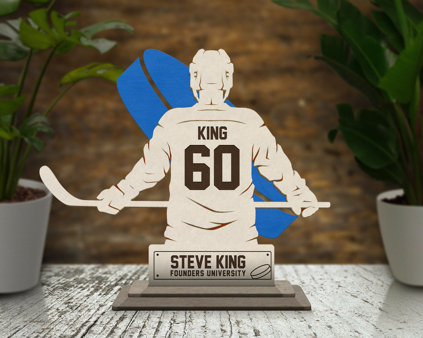 Stadium Series Stand Ups - Hockey - 3 poses in 2 cut formats and 1 engrave option with Male and Female - Tested on Glowforge & Lightburn