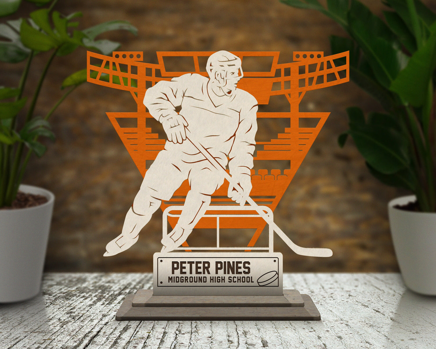 Stadium Series Stand Ups - Hockey - 3 poses in 2 cut formats and 1 engrave option with Male and Female - Tested on Glowforge & Lightburn