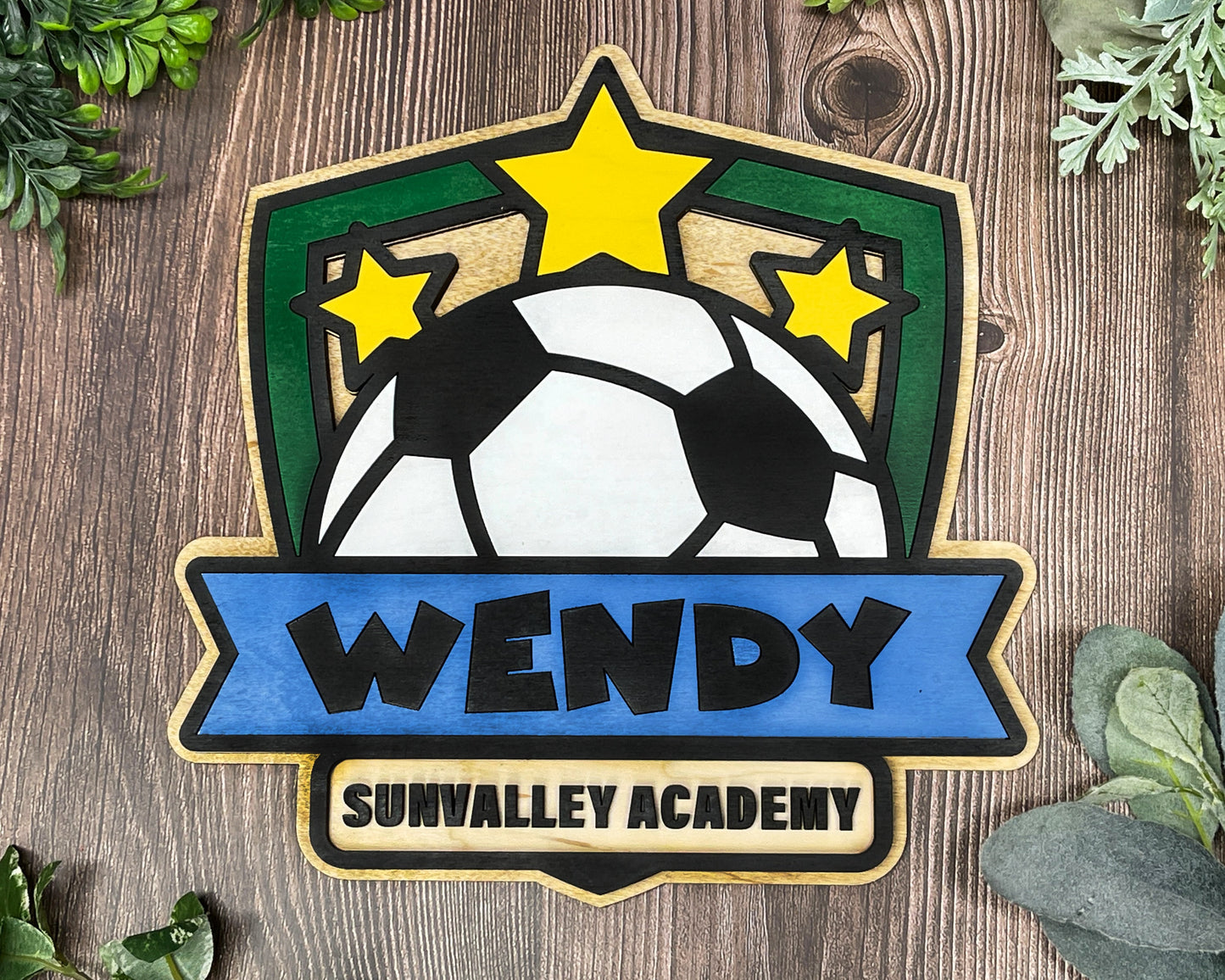 Stadium Series Graphic Signage - Soccer - 10 Custom and Non Custom Design options - SVG, PDF, AI Files - Tested on Glowforge & Lightburn