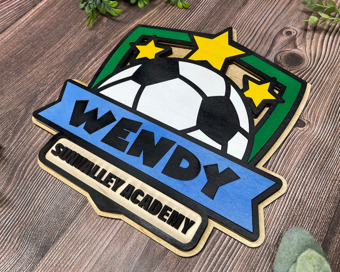 Stadium Series Graphic Signage - Soccer - 10 Custom and Non Custom Design options - SVG, PDF, AI Files - Tested on Glowforge & Lightburn
