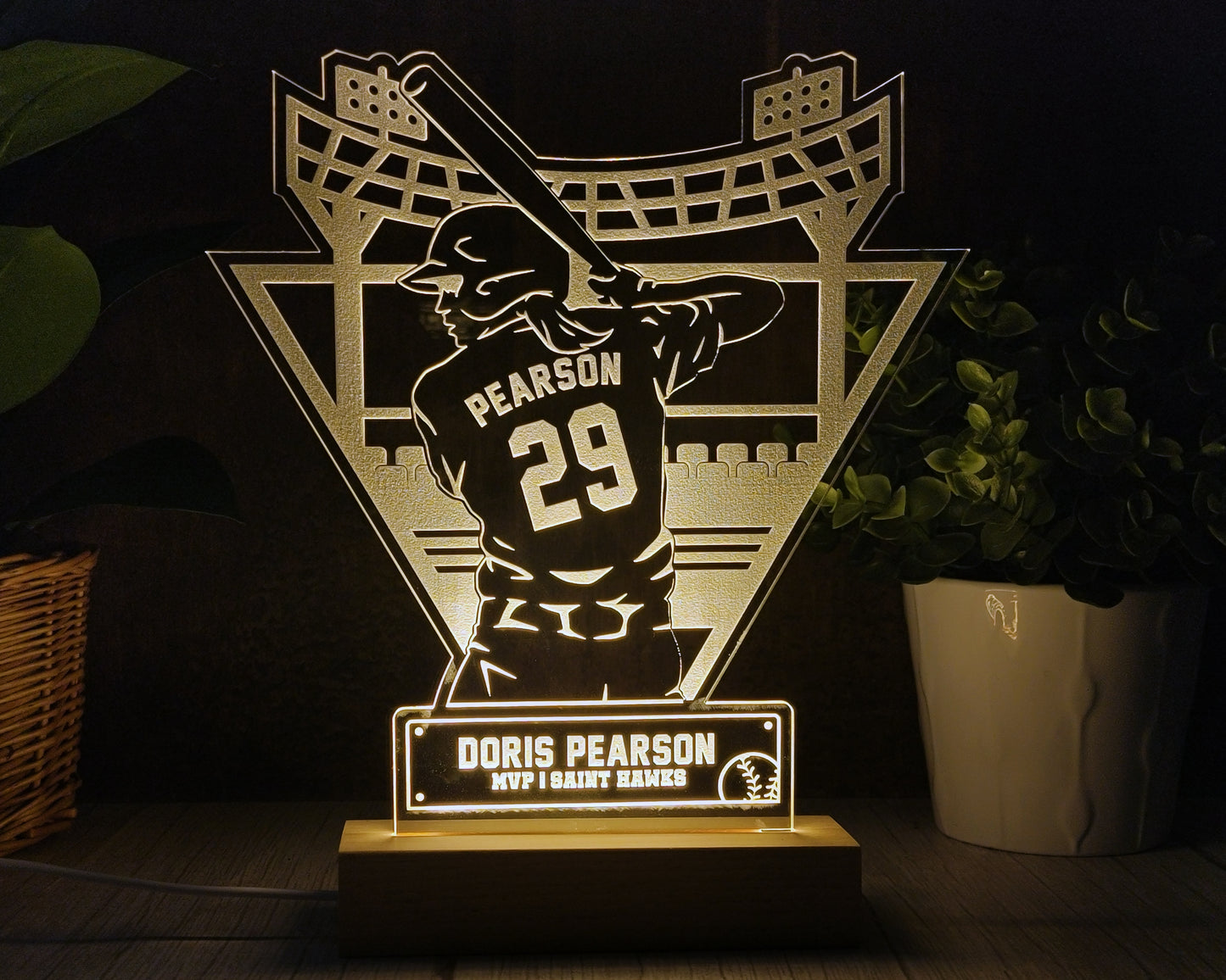 Stadium Series Stand Ups - Baseball - 4 poses in 2 cut formats and 1 engrave option with Male and Female - Tested on Glowforge & Lightburn