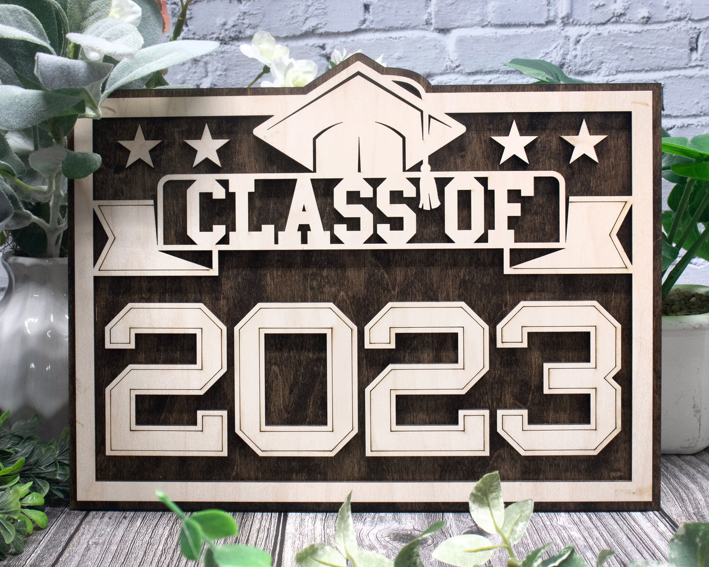 Graduation Date Signage - Vertical and Horizontal Variations - Dates 2023-2027 included - SVG, PDF, AI files - Glowforge & Lightburn Tested