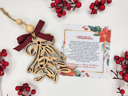 Mistletoe Holiday Symbol - 1 Symbol Ornament - 2 Prints - 2 Box Designs - SVG, PDF, AI File Download - Glowforge and Lightburn