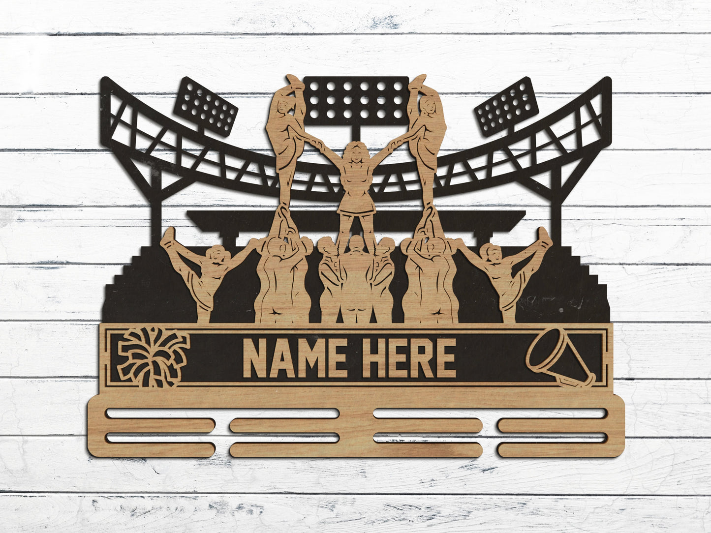 Stadium Series Medal Holders - Cheerleading - SVG, PDF, AI Files - Glowforge & Lightburn Tested