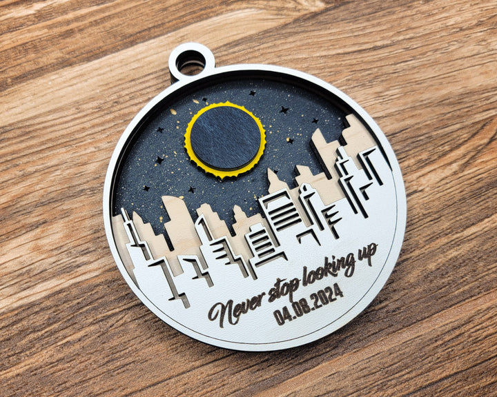 Solar Eclipse Ornaments - 4 Unique Ornament Designs - Tested on Glowforge & Lightburn