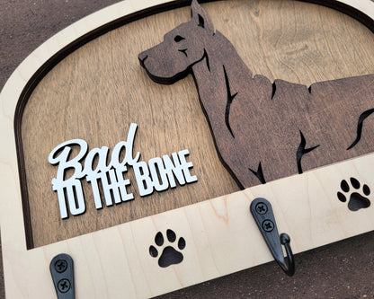Adorable Dog Leash Holders - Pack 1 - 50 Breeds included - SVG, PDF, AI file types - Glowforge and Lightburn Tested