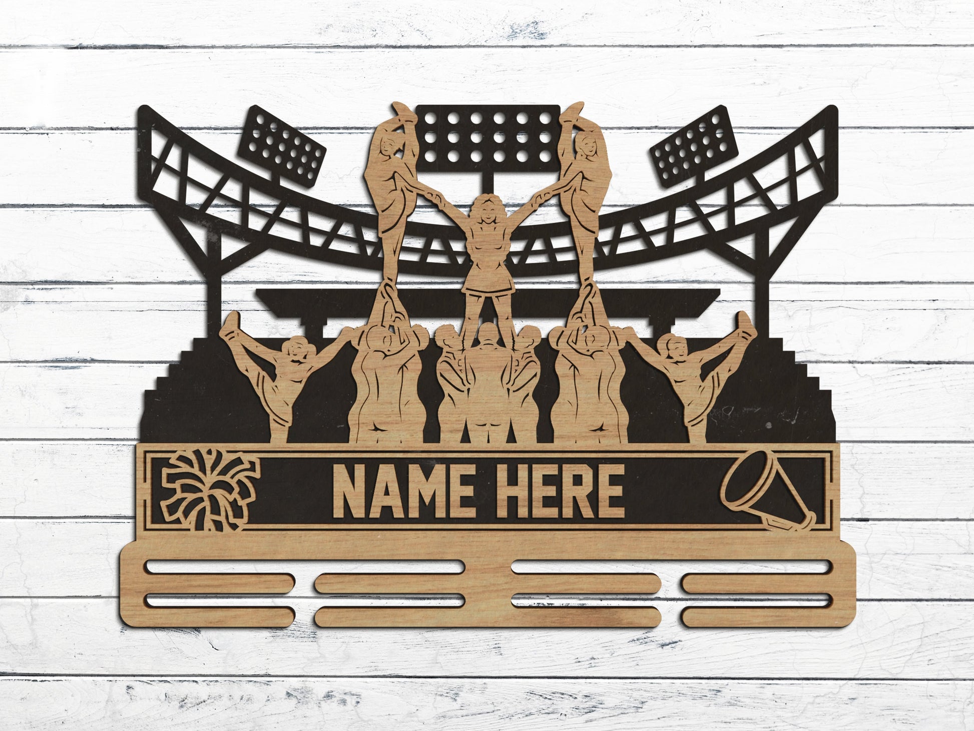 Stadium Series Medal Holders Expansion 1 - 5 Sports Included - Male and Female Versions - SVG, PDF, AI Files - Glowforge & Lightburn Tested