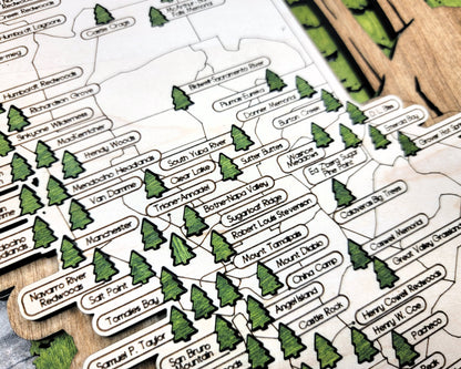 The California State Park Map - Custom and Non Customizable Options - SVG, PDF File Download - Tested in Lightburn and Glowforge