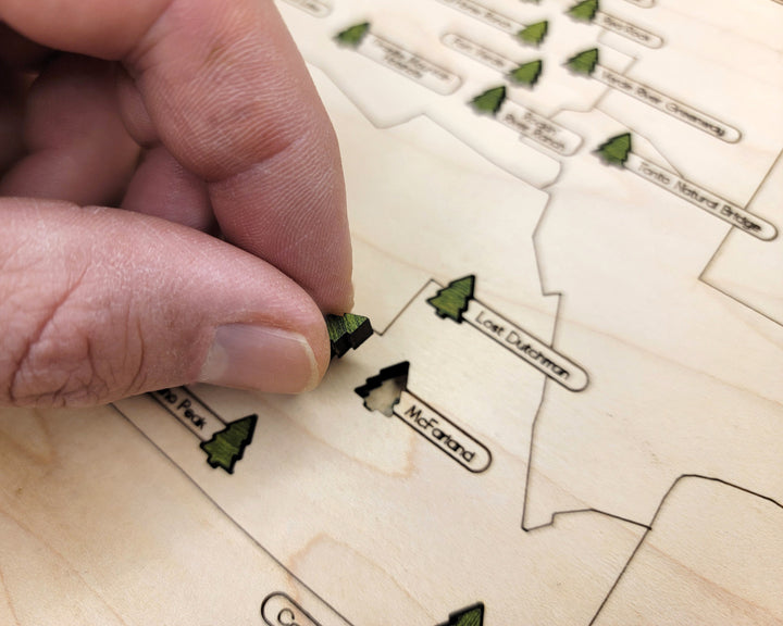 The Arizona State Park Map - Custom and Non Customizable Options - SVG, PDF File Download - Tested in Lightburn and Glowforge & Xtool