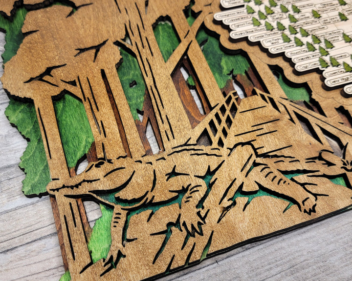 The Florida State Park Map - Custom and Non Customizable Options - SVG, PDF File Download - Tested in Lightburn and Glowforge