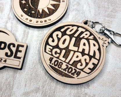 Solar Eclipse Keychains - 7 Options Included - Tested on Glowforge & Lightburn