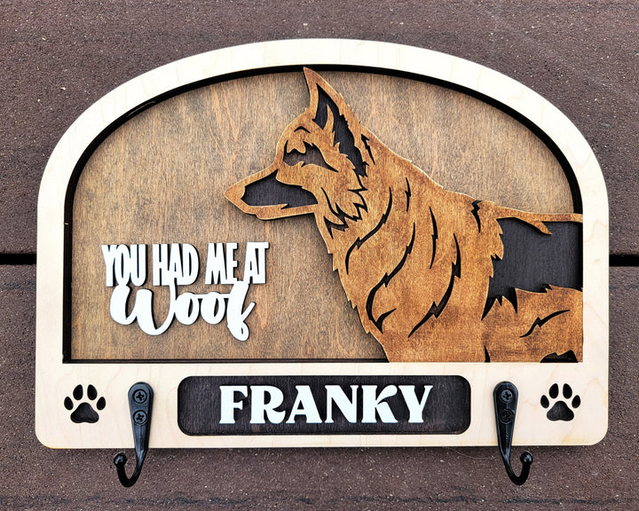 Adorable Dog Leash Holders - Pack 2 - 50 Breeds included - SVG, PDF,AI file types - Glowforge and Lightburn Tested
