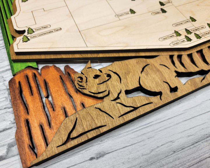 The Arizona State Park Map - Custom and Non Customizable Options - SVG, PDF File Download - Tested in Lightburn and Glowforge & Xtool