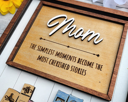 Cherished Stories - 1-6 Name - 11 variations of 'mom' - Tested on Glowforge, Xtool & Lightburn