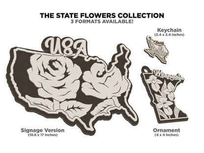 Missouri State Flower Collection - Ornaments, Keychains & Signage Included - SVG, PDF, AI File types - Works With All Lasers