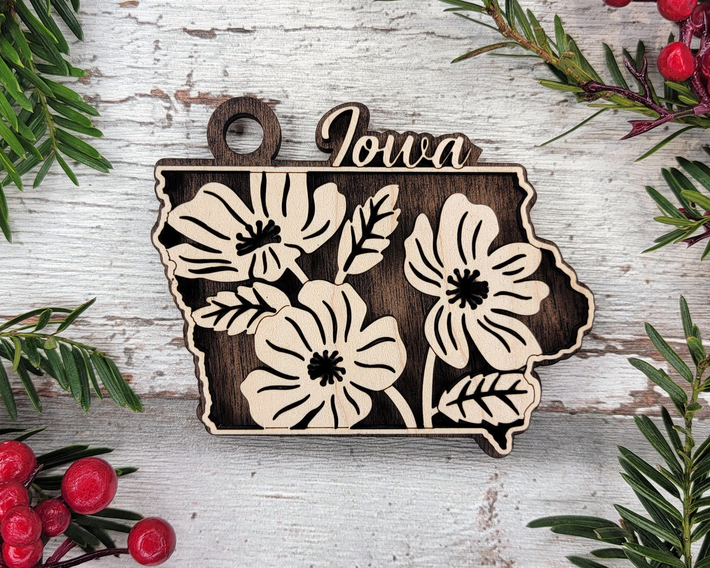 Iowa State Flower Collection - Ornaments, Keychains & Signage Included - SVG, PDF, AI File types - Works With All Lasers