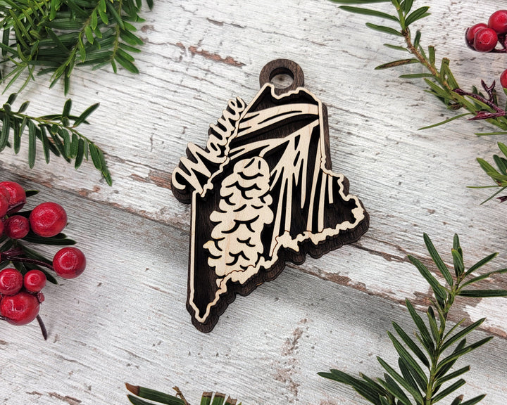 Maine State Flower Collection - Ornaments, Keychains & Signage Included - SVG, PDF, AI File types - Works With All Lasers