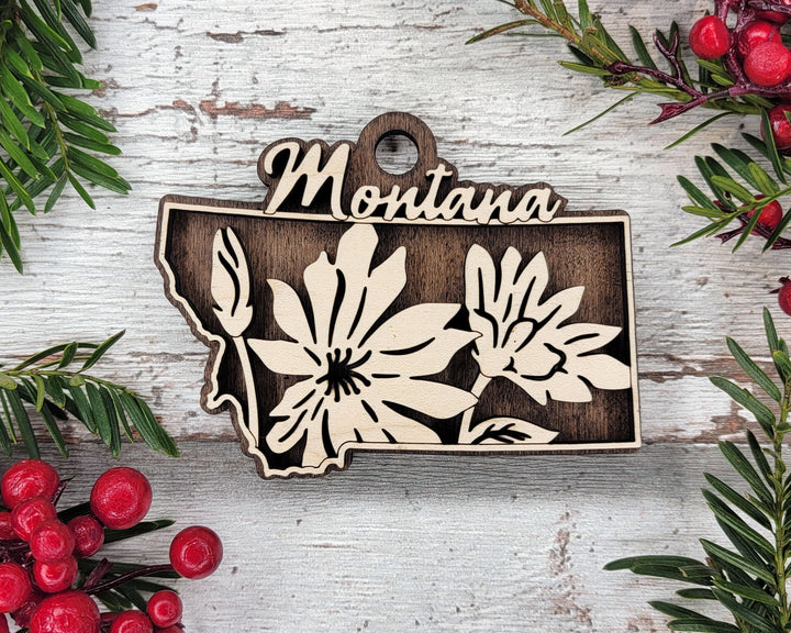 Montana State Flower Collection - Ornaments, Keychains & Signage Included - SVG, PDF, AI File types - Works With All Lasers