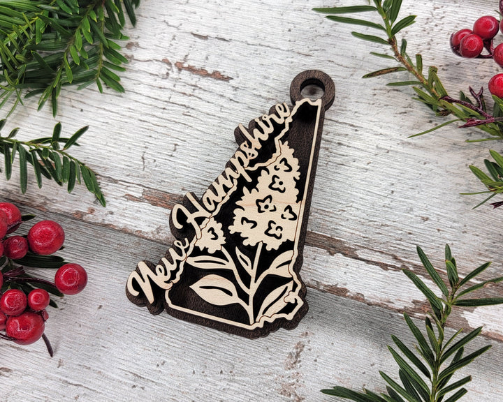 New Hampshire State Flower Collection - Ornaments, Keychains & Signage Included - SVG, PDF, AI File types - Works With All Lasers