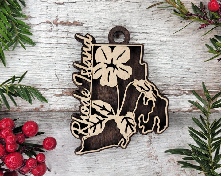 Rhode Island State Flower Collection - Ornaments, Keychains & Signage Included - SVG, PDF, AI File types - Works With All Lasers