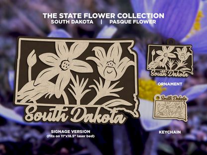 South Dakota State Flower Collection - Ornaments, Keychains & Signage Included - SVG, PDF, AI File types - Works With All Lasers