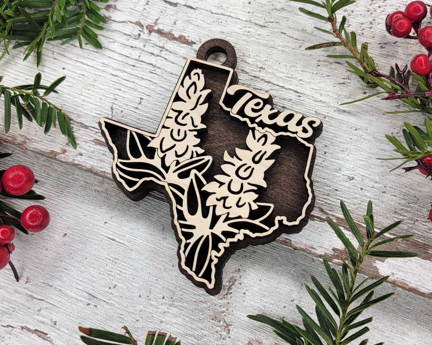 Texas State Flower Collection - Ornaments, Keychains & Signage Included - SVG, PDF, AI File types - Works With All Lasers