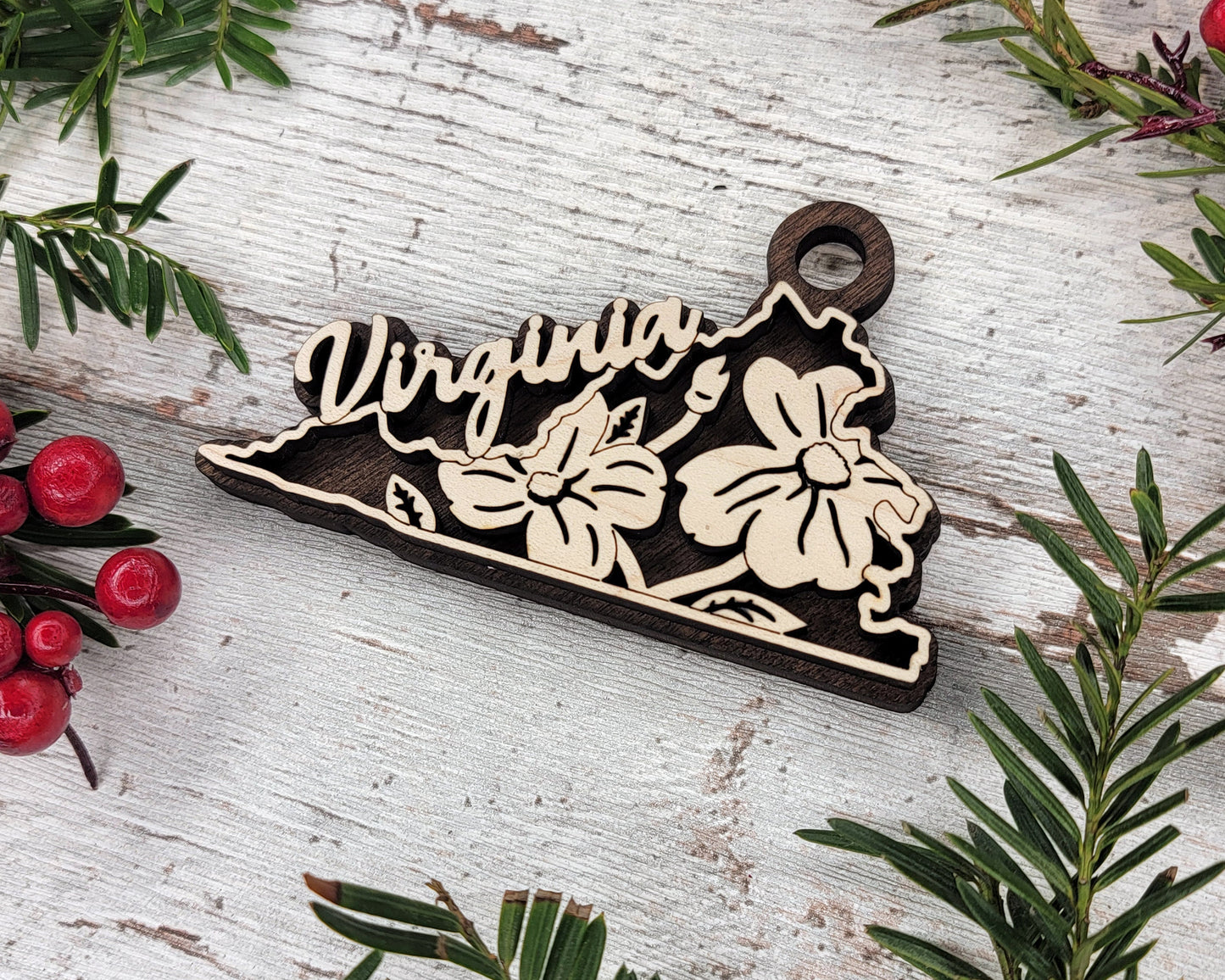 Virginia State Flower Collection - Ornaments, Keychains & Signage Included - SVG, PDF, AI File types - Works With All Lasers