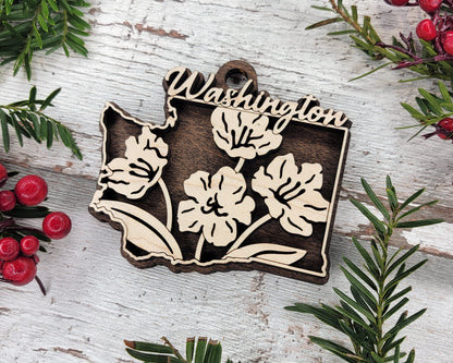 Washington State Flower Collection - Ornaments, Keychains & Signage Included - SVG, PDF, AI File types - Works With All Lasers