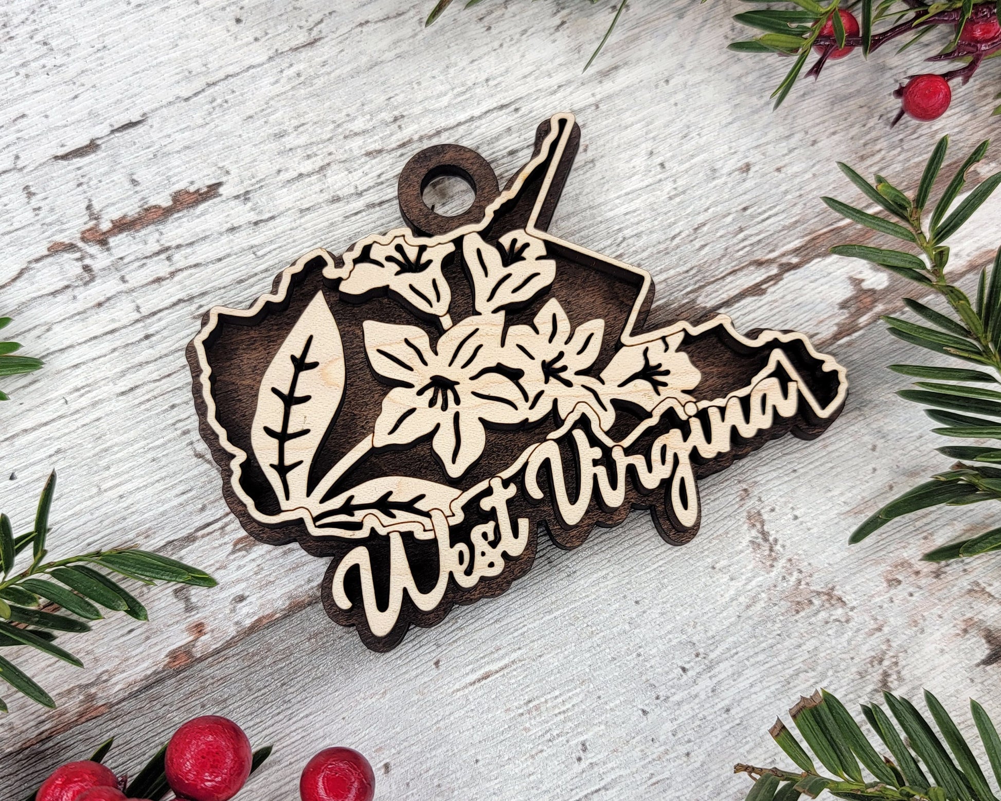 West Virginia State Flower Collection - Ornaments, Keychains & Signage Included - SVG, PDF, AI File types - Works With All Lasers