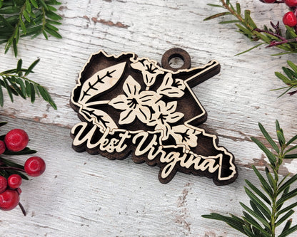 West Virginia State Flower Collection - Ornaments, Keychains & Signage Included - SVG, PDF, AI File types - Works With All Lasers