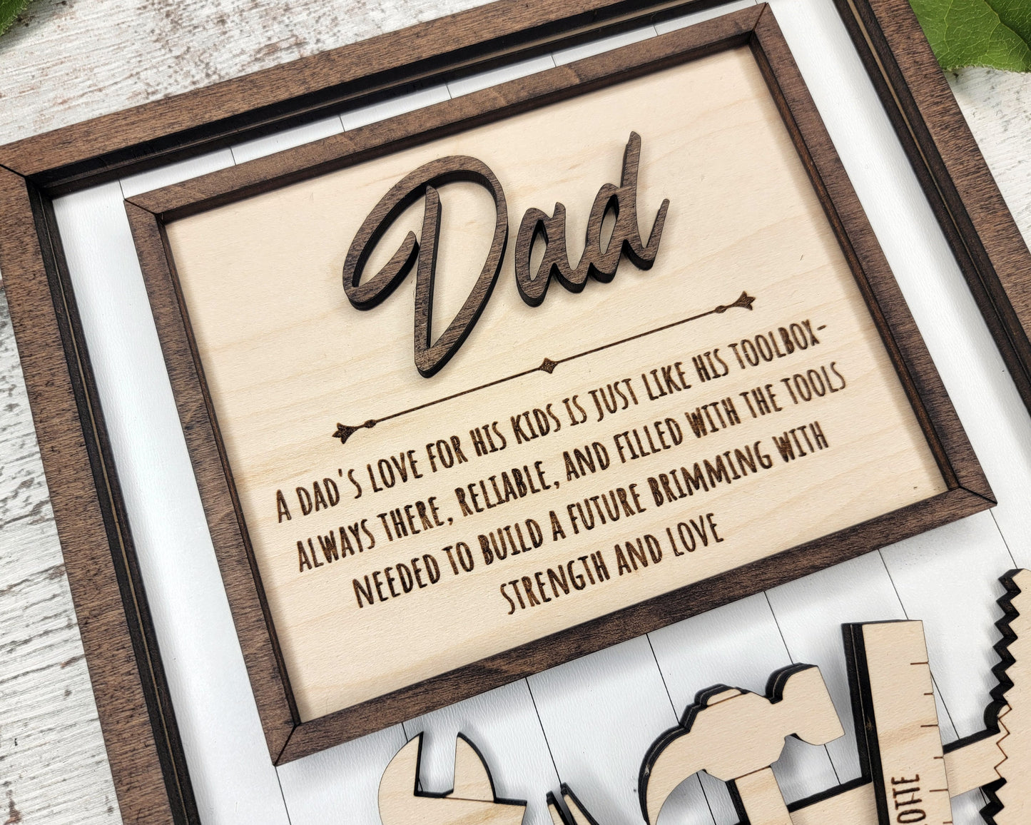 Dad's Toolbox Signage - 1-6 Name - 8 variations of 'Dad' - Tested on Glowforge, Xtool & Lightburn