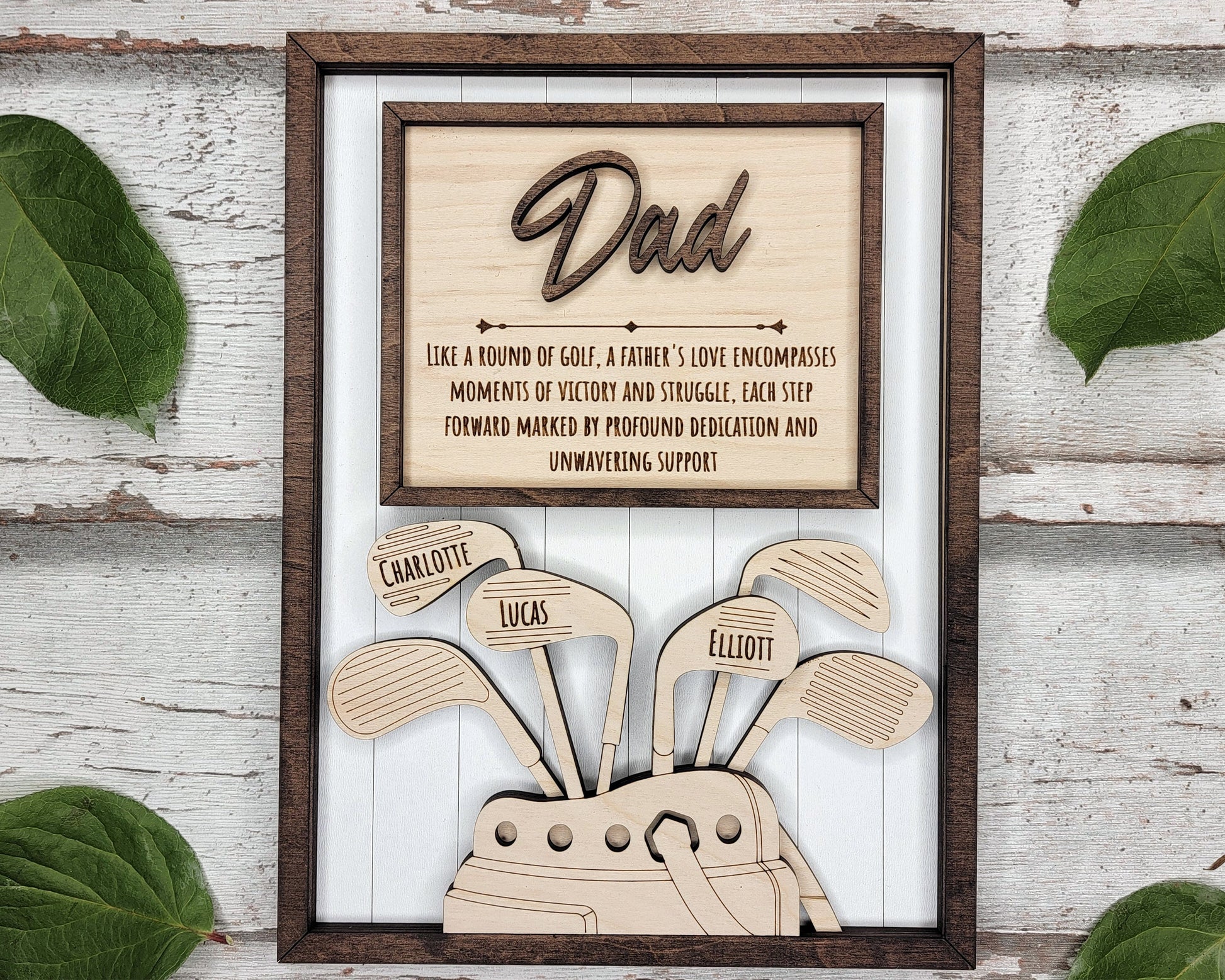 Dad's Golf Signage - 1-6 Name - 8 variations of 'Dad' - Tested on Glowforge, Xtool & Lightburn