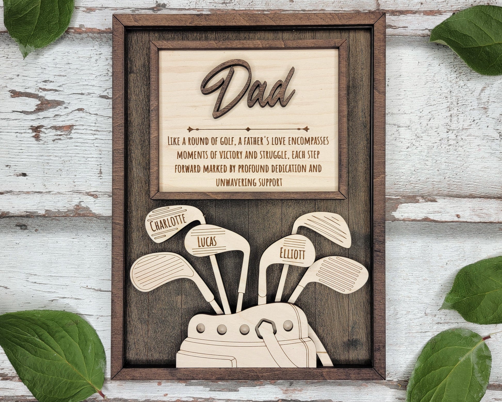 Dad's Golf Signage - 1-6 Name - 8 variations of 'Dad' - Tested on Glowforge, Xtool & Lightburn